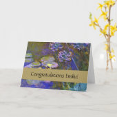 クロードモネウォーターリリーアガパンサス カード (黄色い花)