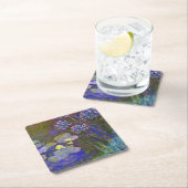 クロードモネウォーターリリーアガパンサス スクエアペーパーコースター (インサイチュ)