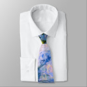 クロードモネウォーターリリーヴィンテージフローラHDアート ネクタイ (タイ)