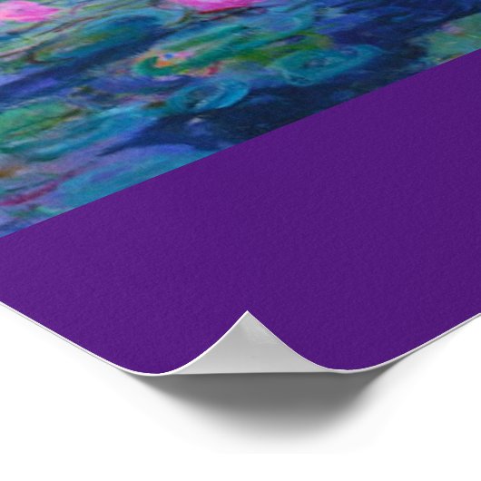 クロードモネウォーターリリー引用文ポスター ポスター (角)