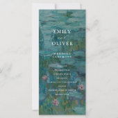 クロードモネウォーターリリー結婚式 プログラム (正面)