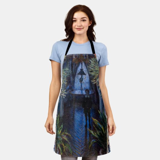 クロードモネコーナーオブザアパートメント エプロン (着用した状態)