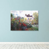クロードモネコーナーオブザガーデンファインアート キャンバスプリント (インサイチュ (ウッドフロア))