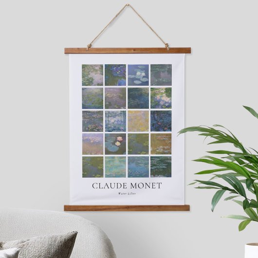 クロードモネスイリリー 吊り下げ型タペストリー