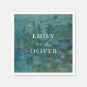 クロードモネスイリ結婚ーズ スタンダードカクテルナプキン (正面)