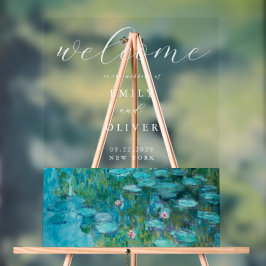 クロードモネスイレージュウェルカム結婚ズ アクリルサイン