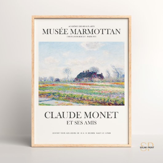 クロードモネチューリップフィールズアートプリントヴィンテージ ポスター