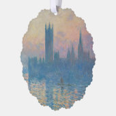 クロードモネハウスオブザラベリーサンセット オーナメントカード (左)