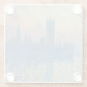 クロードモネハウスオブザラベリーサンセット ガラスコースター (裏面)