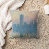 クロードモネハウスオブザラベリーサンセット クッション (ブランケット)