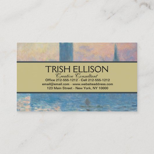 クロードモネハウスオブザラベリーサンセット 名刺 (裏面)