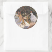 クロードモネファインアートステッカー ラウンドシール (バッグ)