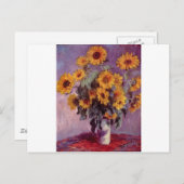 クロードモネブーケオブサンフラワー ポストカード (正面/裏面)