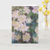 クロードモネホワイトクレマティス カード (黄色い花)