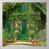 クロードモネホーム&フラワー絵画ズ引用文ポスター ポスター (正面)