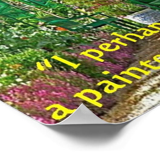 クロードモネホーム&フラワー絵画ズ引用文ポスター ポスター (角)