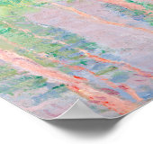 クロードモネポプラーズピンク効果1891有名絵を描 ポスター (角)