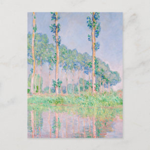 クロードモネポプラーズピンク効果1891有名絵を描 ポストカード