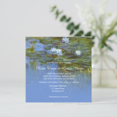 クロードモネヴィンテージ結婚《植物》スイレン 招待状 (スタンド正面)