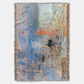 クロードモネ印象日の出ポスターキャンバスプリン スローブランケット (正面縦)