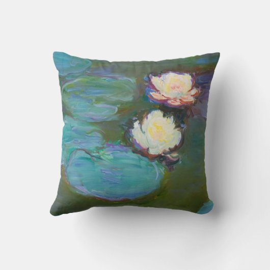 クロードモネ印象派の水ユリニンフェアス クッション (裏面)