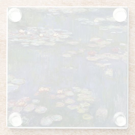 クロードモネ印象派ウォーターユリ絵画ズ ガラスコースター (裏面)