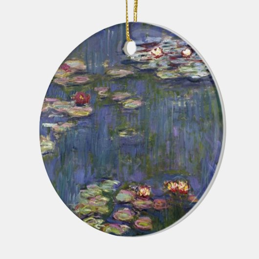 クロードモネ印象派ウォーターユリ絵画ズ セラミックオーナメント (左)
