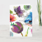 クロードモネ引用文～フローラ水彩 カード (正面)