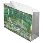 クロードモネ日本のフットブリッジ。印象主義 ラージペーパーバッグ (裏面アングル)