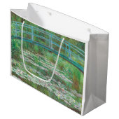 クロードモネ日本のフットブリッジ。印象主義 ラージペーパーバッグ (正面アングル)