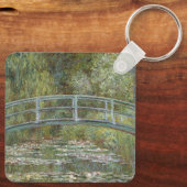 クロードモネ水リリー日本の池（歩道橋） キーホルダー (裏面)