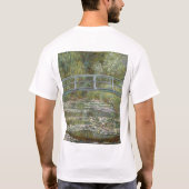 クロードモネ水リリー日本の池(歩道橋) Tシャツ (裏面)