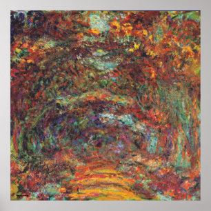 クロードモネ秋の風景素晴らしヴィンテージアート ポスター