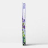 クロードモネ薄紫アイリスヴィンテージフローラブルー Case-Mate iPhoneケース (裏面 / 左)