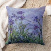 クロードモネ薄紫アイリス クッション (ブランケット)