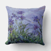 クロードモネ薄紫アイリス クッション (正面)