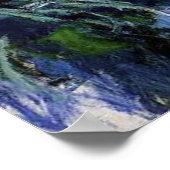 クロードモネ薄紫アイリス ポスター (角)