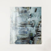 クロードモネ魚釣りボー離れトズザハーバー タペストリー (正面)