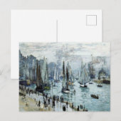 クロードモネ魚釣りボー離れトズザハーバー ポストカード (正面/裏面)