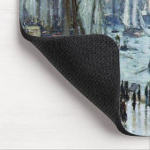 クロードモネ魚釣りボー離れトズザハーバー マウスパッド (コーナー)