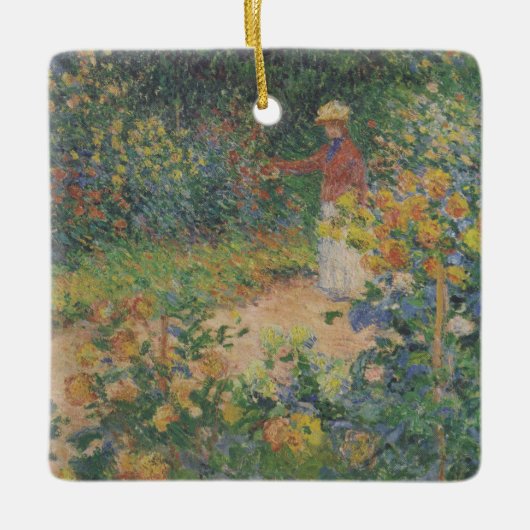 クロードモネ1895ヴィンテージインザガーデン セラミックオーナメント (正面)