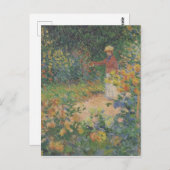 クロードモネ1895ヴィンテージインザガーデン ポストカード (正面/裏面)