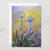 クロードモネ – アガパンサス サンキューカード (正面/裏面)