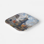 クロードモネ – アムステルダムの風車 ペーパープレート (傾斜あり)