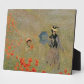 クロードモネ |アルゼンテウイル近郊の野生のケシ類 フォトプラーク (側面)