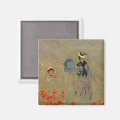 クロードモネ |アルゼンテウイル近郊の野生のケシ類 マグネット (正面/裏面)