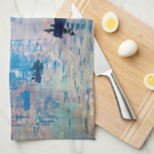 クロードモネ – インプレッション、サンライズ キッチンタオル (四つ折り)