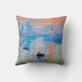 クロードモネ – インプレッション、サンライズ クッション (裏面)