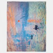 クロードモネ – インプレッション、サンライズ フリースブランケット (正面)