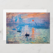 クロードモネ – インプレッション、サンライズ 招待状 (正面/裏面)